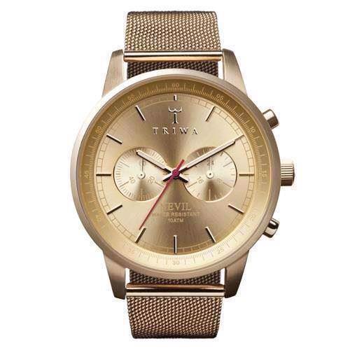 Image of Triwa Gold Nevil herreur med chrongraph og mesh lænke Herreur, ANEST104ME021313